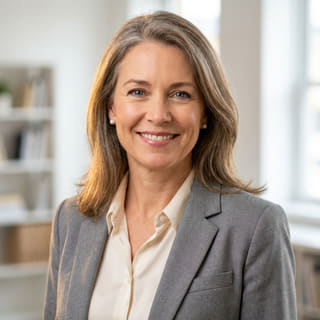 Sarah Coleman, przedstawiona jako dyrektor finansowa w Sokół Rentovin, na zdjęciu profilowym