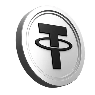 Ilustracja monety Tether USDT w sekcji z informacjami o platformie